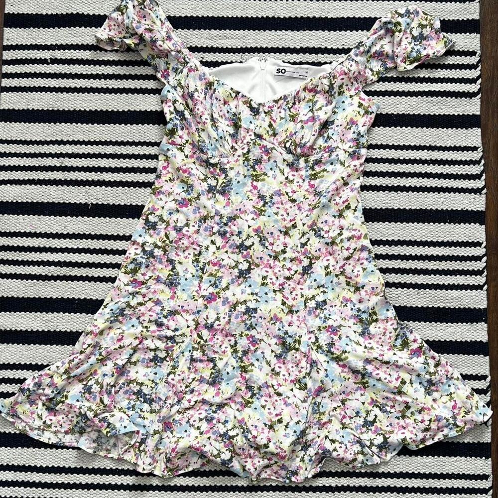 So multicoloured floral dress with